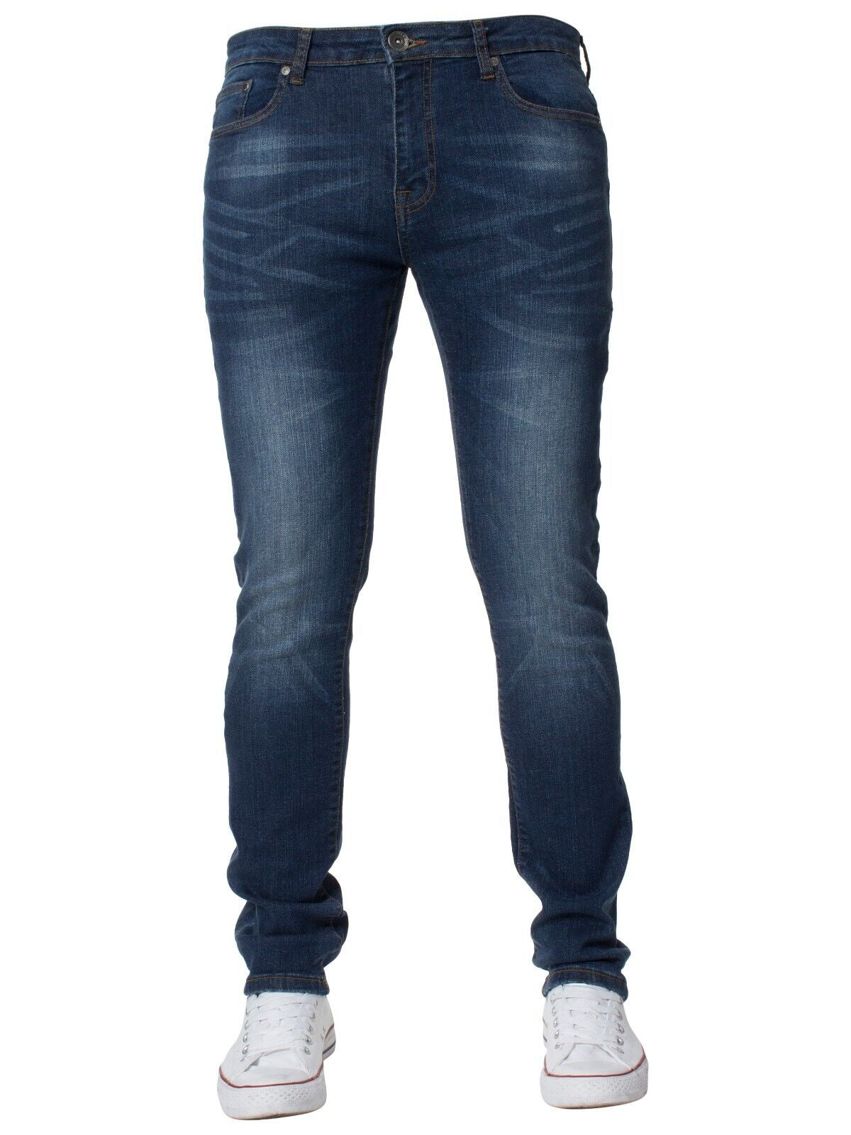 Kruze Mens Jeans Skinny Stretch Slim Fit Flex Denim Trouser Pants UK Waist Sizes