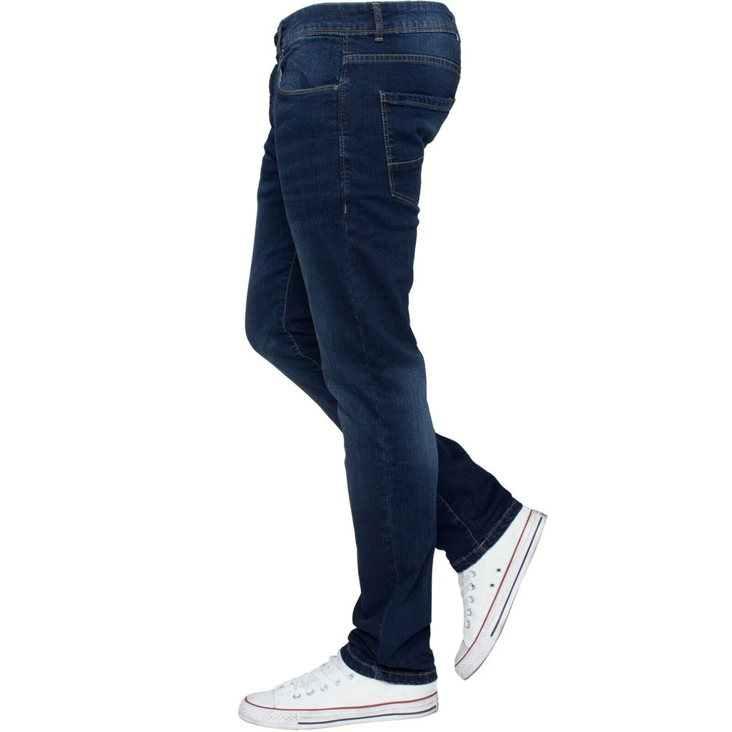Kruze Mens Jeans Skinny Stretch Slim Fit Flex Denim Trouser Pants UK Waist Sizes