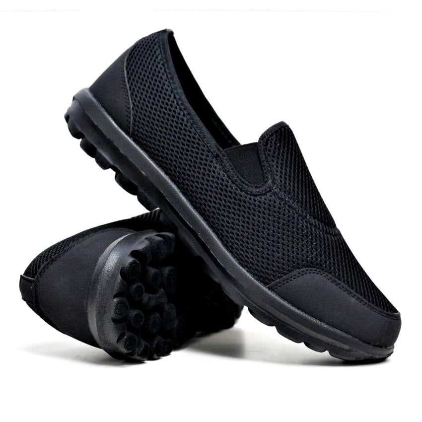 Mens Slip on Get Fit Go Walking Casual Fitness Running Gym Trainers Shoes Size
