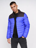Crosshatch Mens Padded Jacket Staywarm Contrast Coat Lightweight Zip Pocket