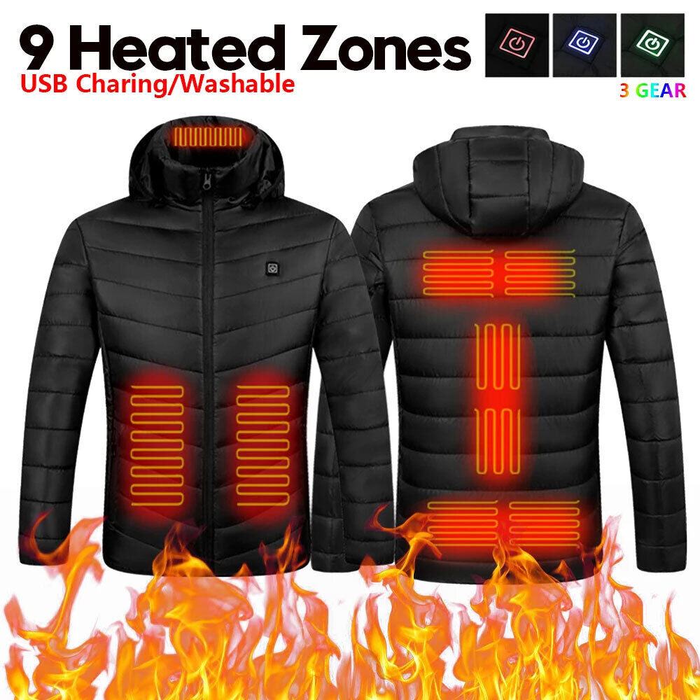 Electric Heated Jacket for Men and Women with USB - Winter Warmth Body Warmer