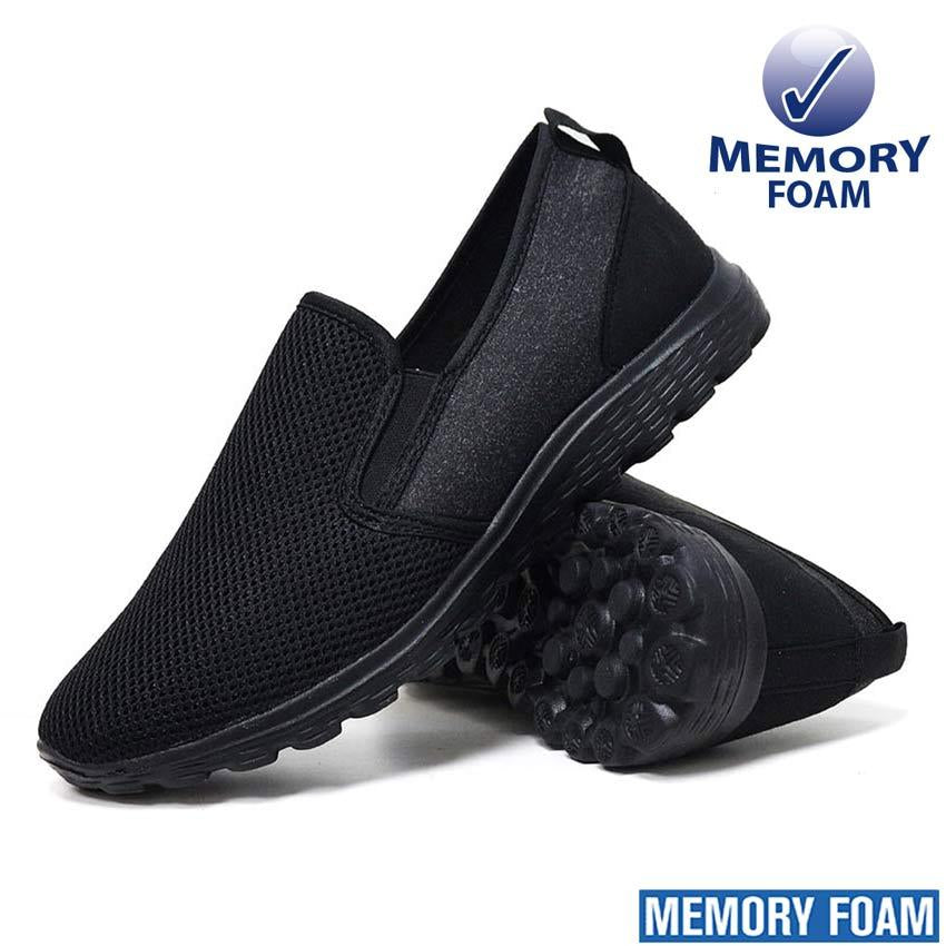 Mens Slip on Memory Foam Casual Fitness Go Walking Running Gym Trainers Shoes