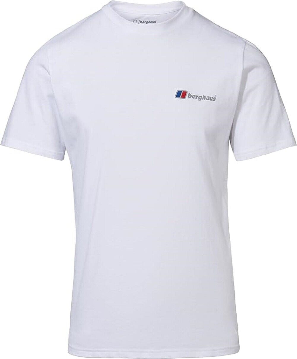 Mens Berghaus T Shirt Organic 100% Cotton Classic Logo Crew Neck Tee