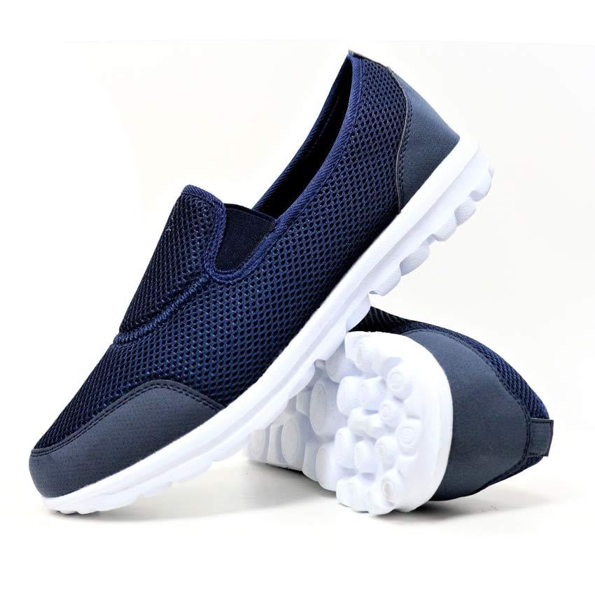 Mens Slip on Get Fit Go Walking Casual Fitness Running Gym Trainers Shoes Size
