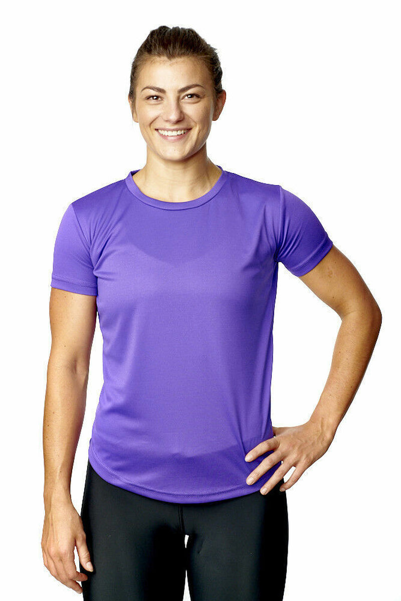 Running T-Shirt Short Sleeve Women Size 8-20 Top Sports Wear Quality Training
