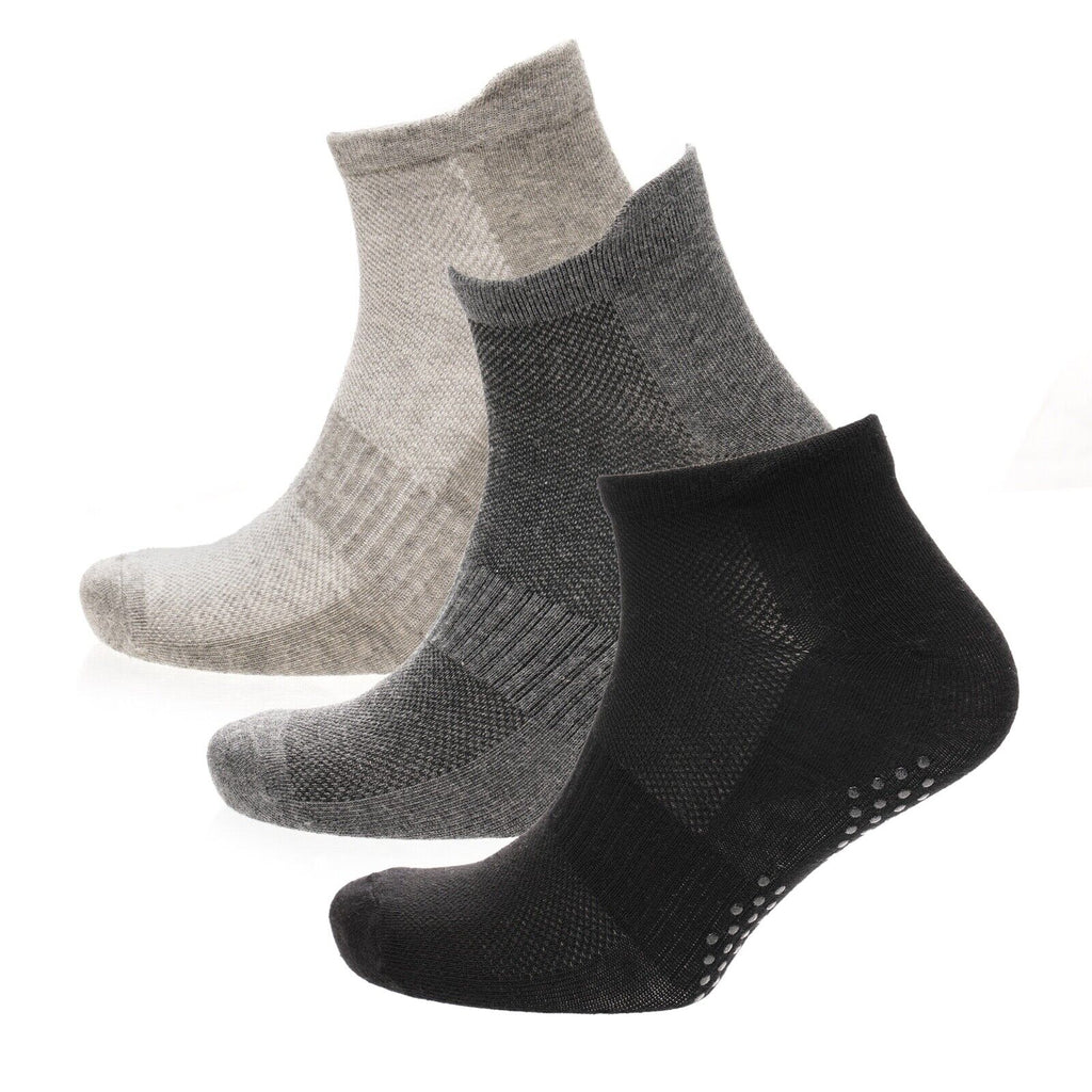 3 Pairs Unisex Sport Gym Yoga Non Slip Gripper Sole Trainer Liner Socks