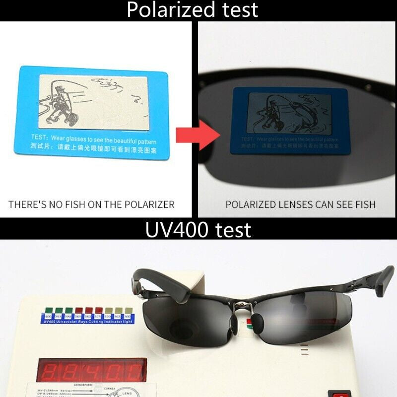 Aluminum Magnesium Mens Polarized Sunglasses UV400 Sport Glasses Driving Eyewear