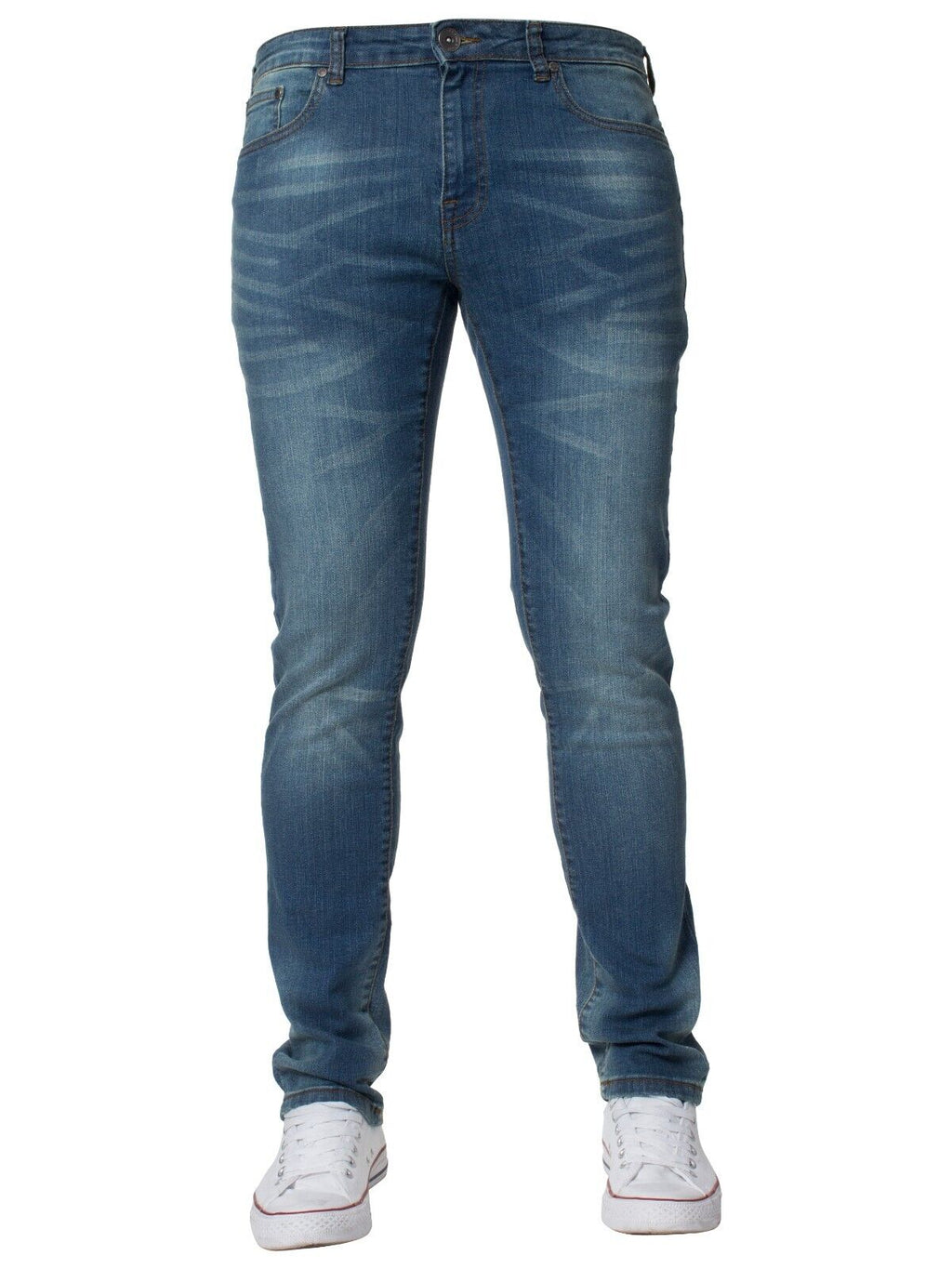 Kruze Mens Jeans Skinny Stretch Slim Fit Flex Denim Trouser Pants UK Waist Sizes