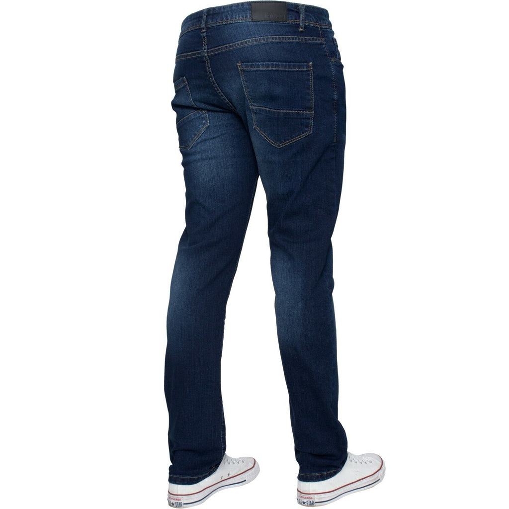 Kruze Mens Jeans Skinny Stretch Slim Fit Flex Denim Trouser Pants UK Waist Sizes
