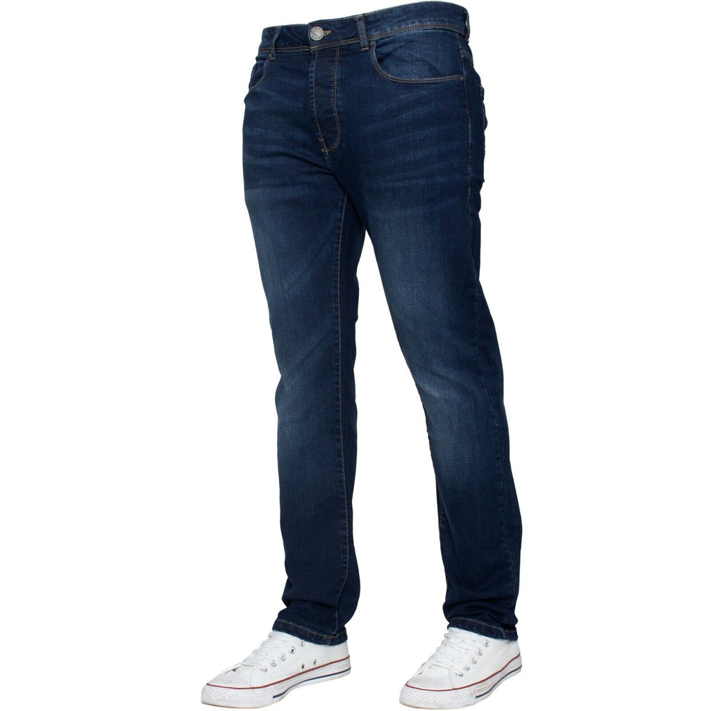 Kruze Mens Jeans Skinny Stretch Slim Fit Flex Denim Trouser Pants UK Waist Sizes