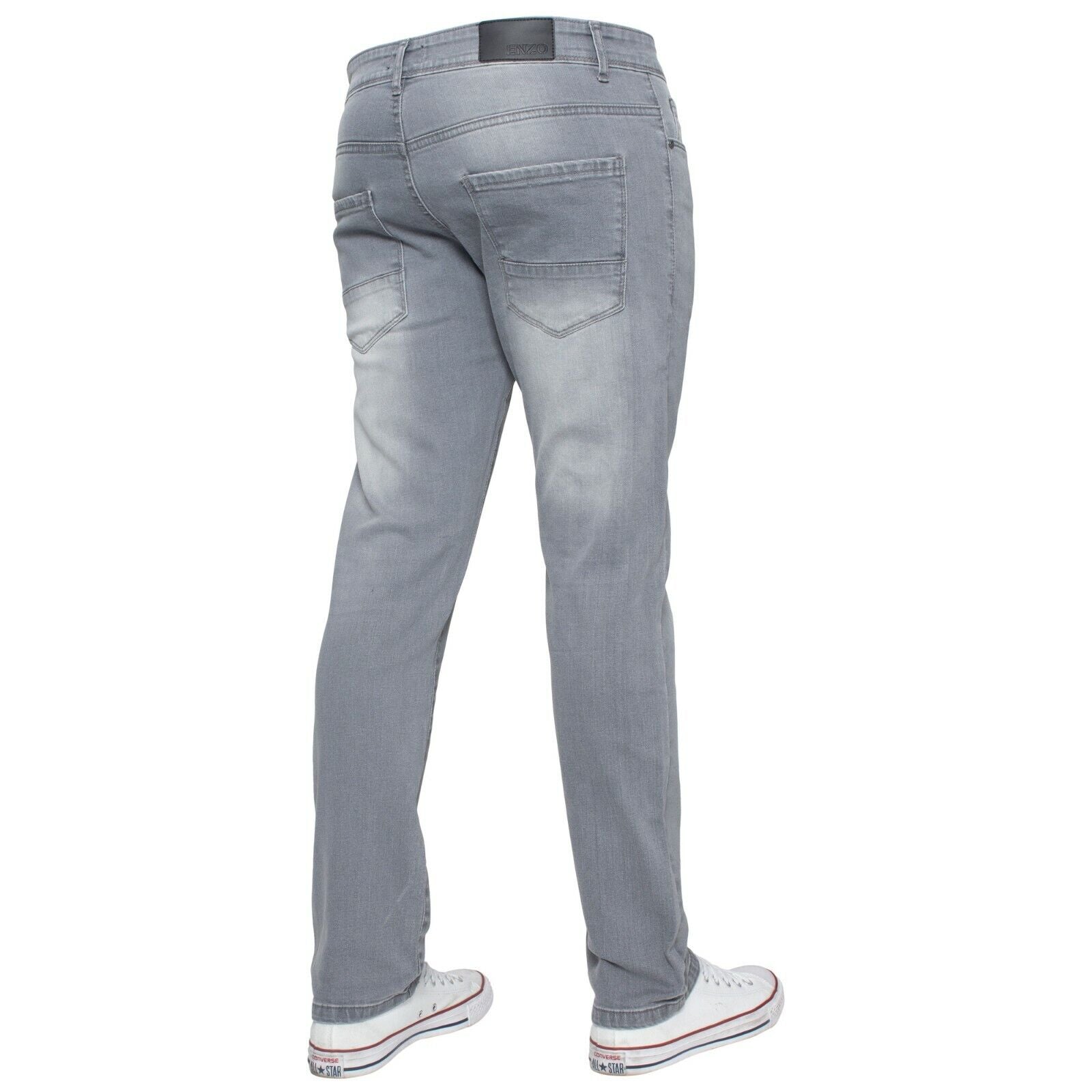 Kruze Mens Jeans Skinny Stretch Slim Fit Flex Denim Trouser Pants UK Waist Sizes