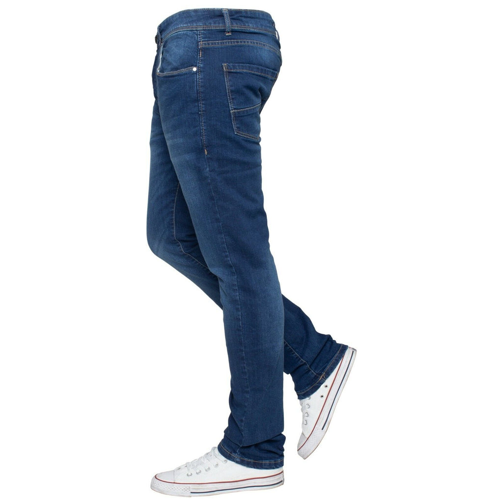 Kruze Mens Jeans Skinny Stretch Slim Fit Flex Denim Trouser Pants UK Waist Sizes