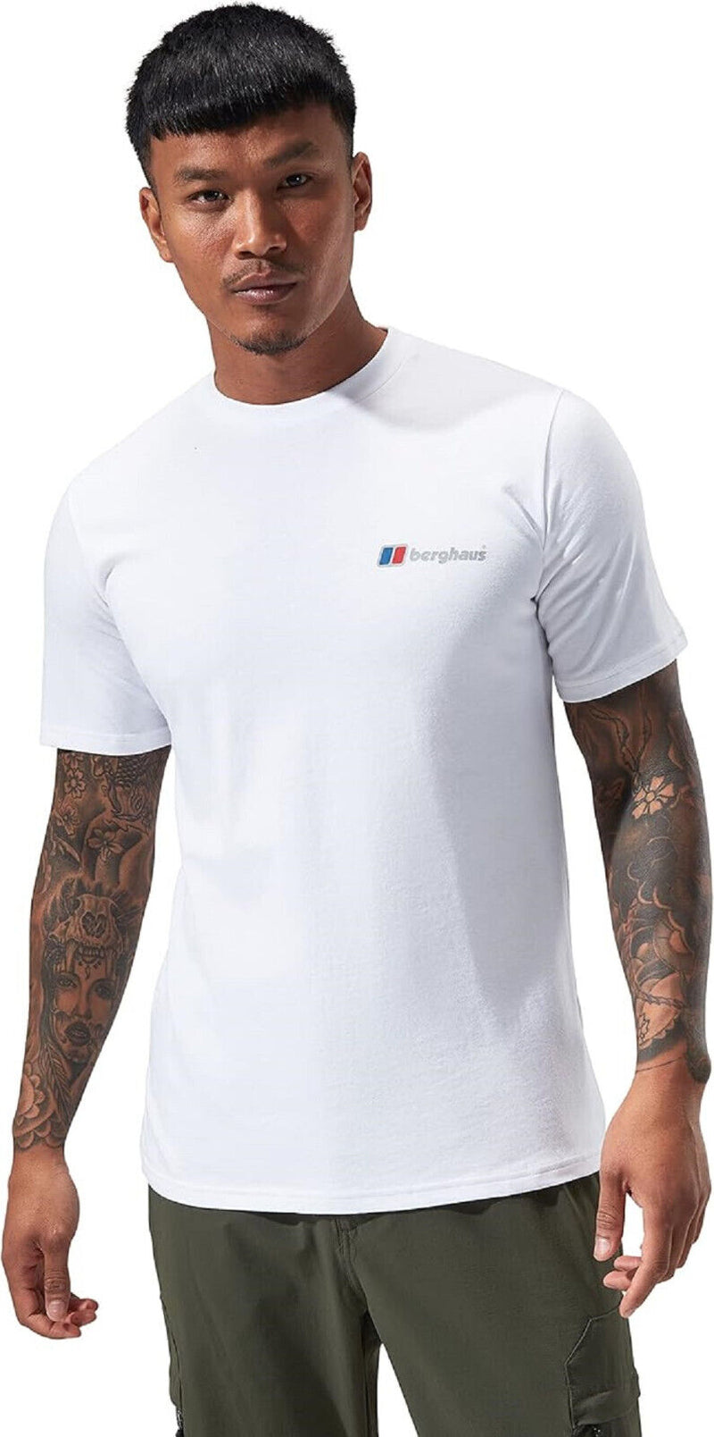 Mens Berghaus T Shirt Organic 100% Cotton Classic Logo Crew Neck Tee