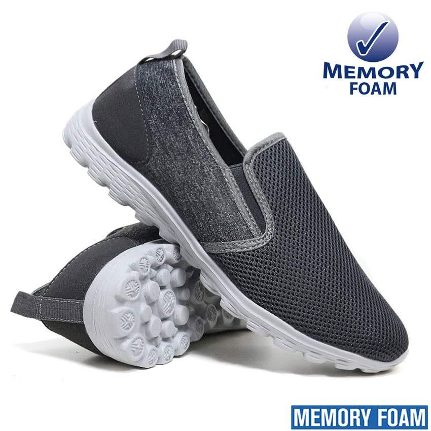 Mens Slip on Memory Foam Casual Fitness Go Walking Running Gym Trainers Shoes