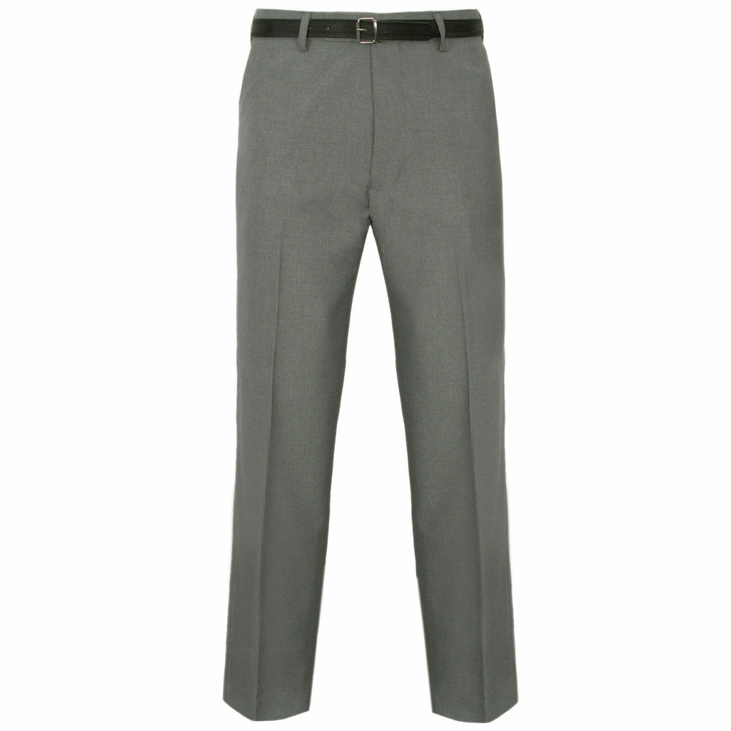 MEN TROUSERS OFFICE BUSINESS WORK FORMAL CASUAL SMART BIG plus BELT POCKET PANTS
