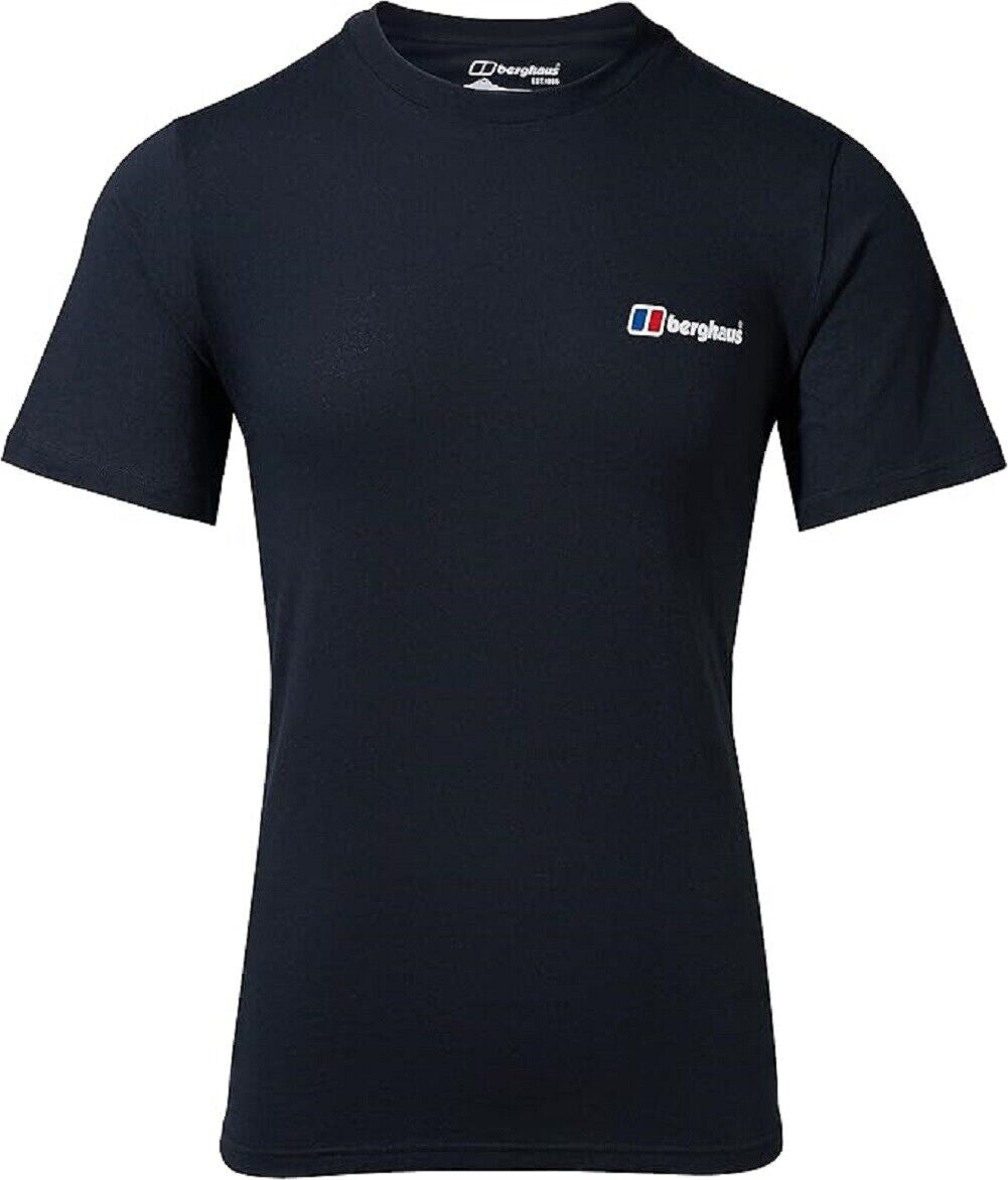 Mens Berghaus T Shirt Organic 100% Cotton Classic Logo Crew Neck Tee