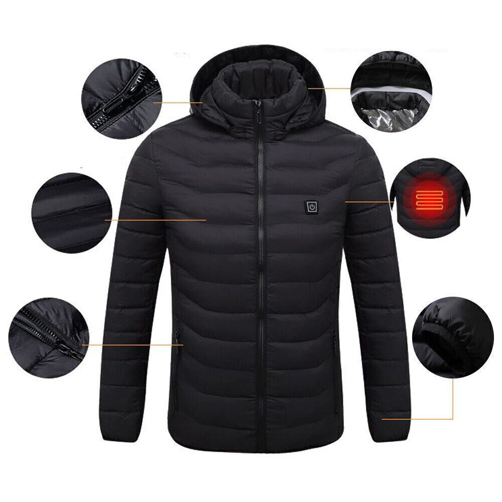 Electric Heated Jacket for Men and Women with USB - Winter Warmth Body Warmer